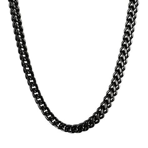 black stainless steel box chain|stainless steel chain with clasp.